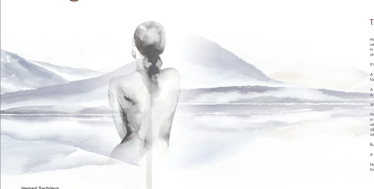 Muted watercolor landscape inspired by the book