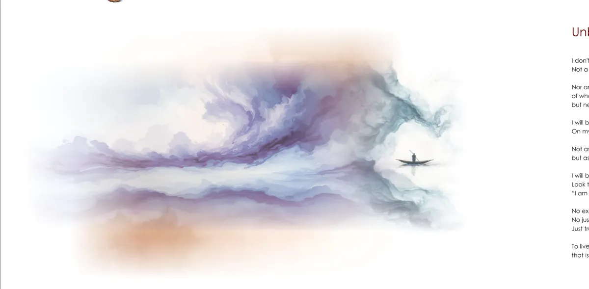 Watercolor ocean and solitary boat inspired by Whispers of a Wanderer